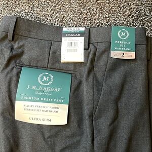 NWT J.M.Haggar Men’s Premium Dress Pant Ultra Slim 34W x 32 L